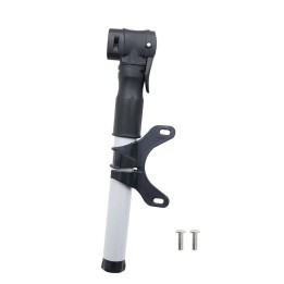 Mini pump with mounting holder for bicycle / scooter FSPMP-387 black-silver