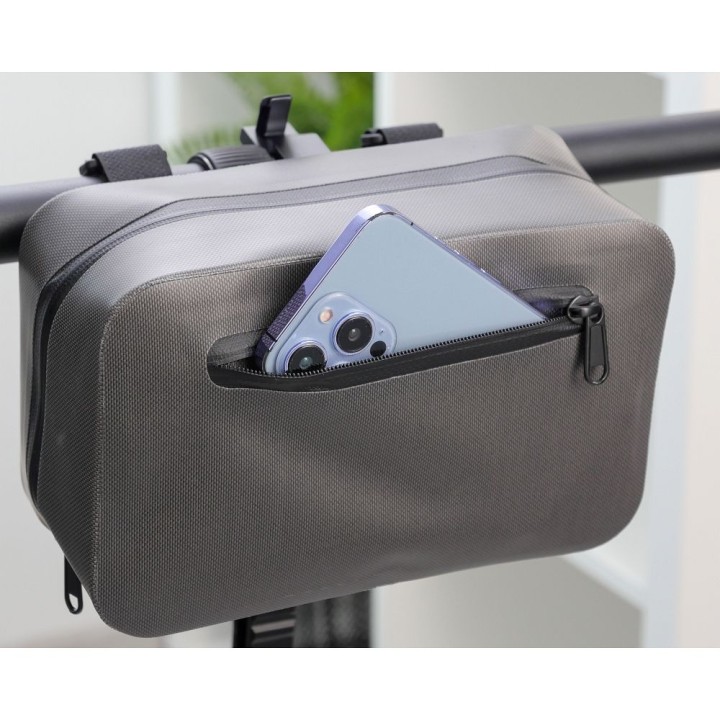 Waterproof handlebar bag for bicycle / scooter with zipper FSBFB-674 blue