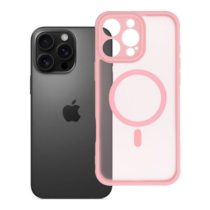Case for iPhone 16 PRO MAX Full Matte Mag Cover compatible with MagSafe light pink