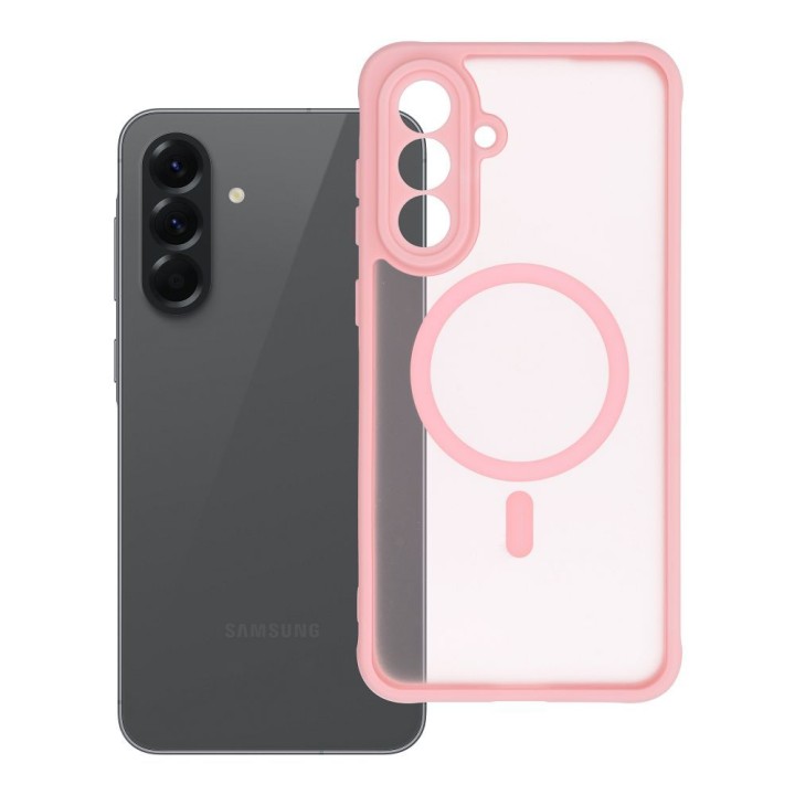Чехол для Samsung A56 Full Matte Mag Cover совместимый с MagSafe светло-розовый