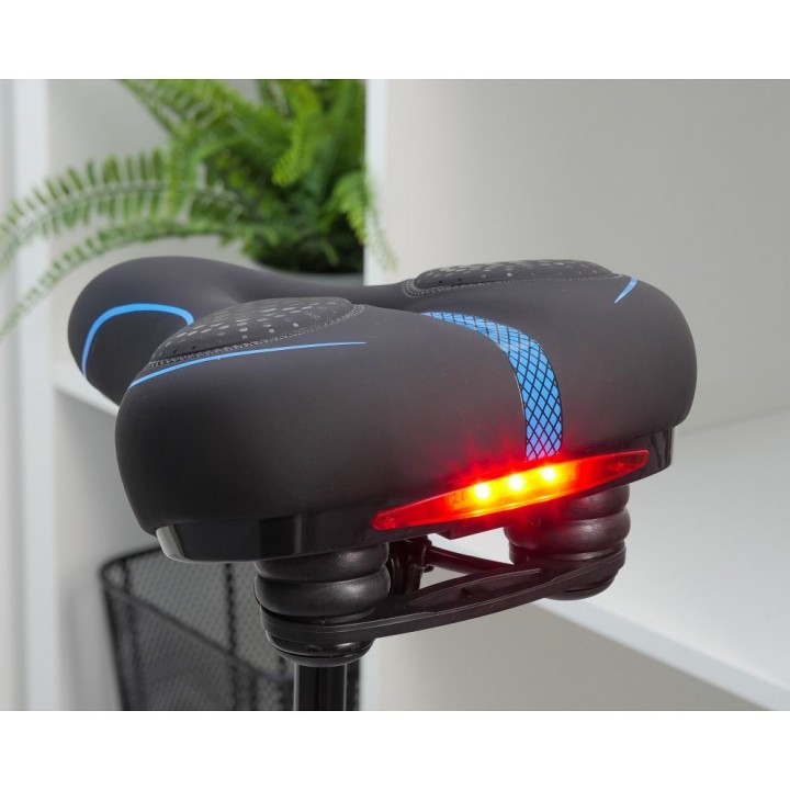 Велосипедное седло со встроенным фонарем LED FSBSD-232-1 черное