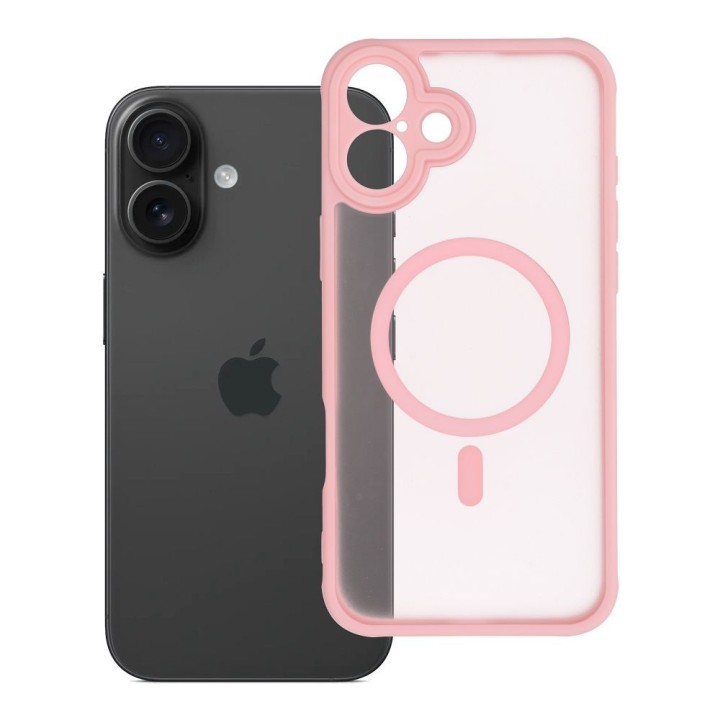 Чохол для iPhone 16 PLUS Full Matte Mag Cover сумісний із MagSafe світло-рожевий