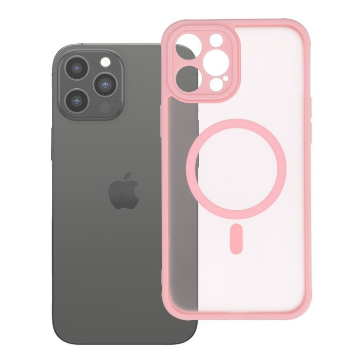 Etui na iPhone 12 PRO MAX Full Matte Mag Cover zgodne z MagSafe jasnoróżowy