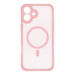 Case for iPhone 14 Full Matte Mag Cover compatible with MagSafe light pink