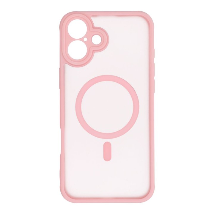 Case for iPhone 14 Full Matte Mag Cover compatible with MagSafe light pink