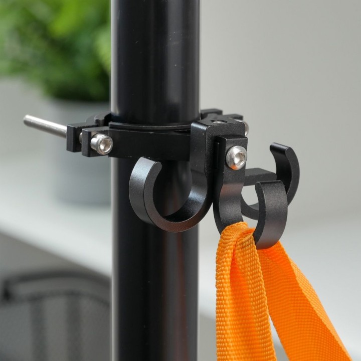 Triple aluminium shopping bag hook holder for bicycle / scooter FS366-001 black