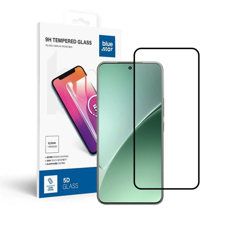 Tempered glass 5D for Xiaomi 15 PRO Blue Star black