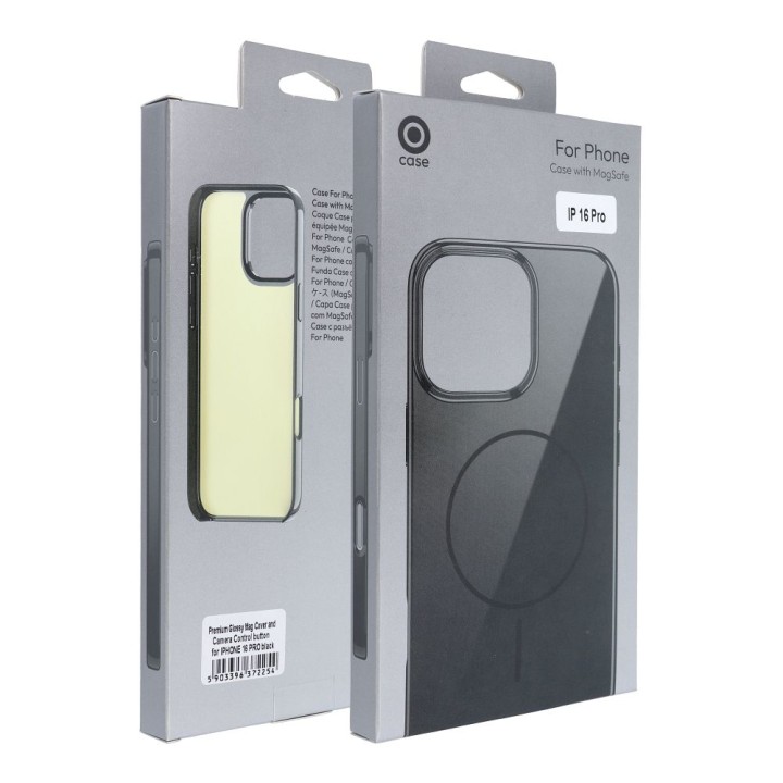 Чохол для iPhone 16 PLUS Premium Glossy Mag Cover сумісний з MagSafe Camera Control button чорний