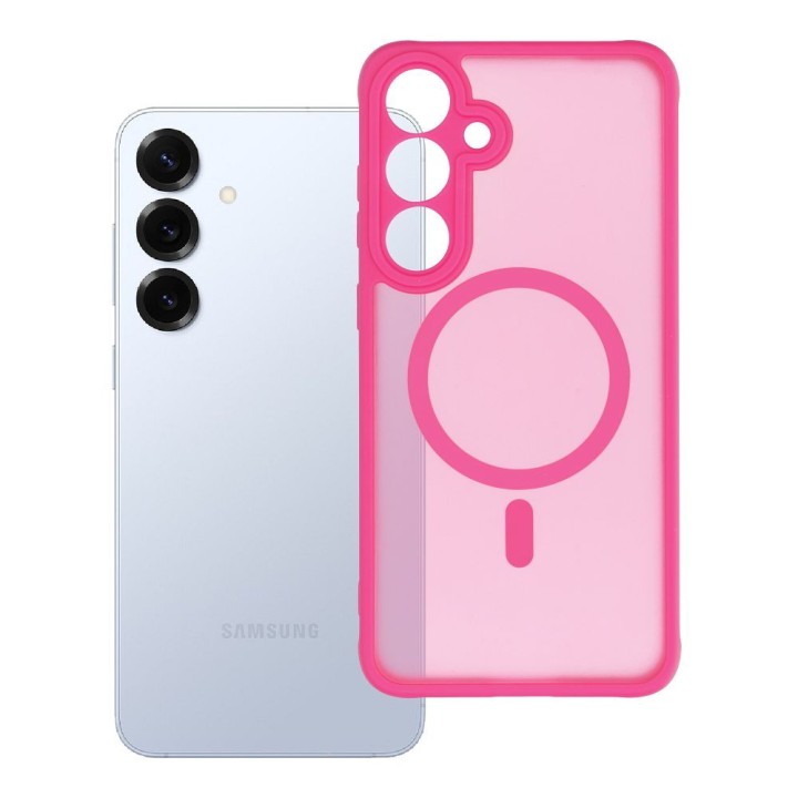 Etui na Samsung S25 PLUS Full Matte Mag Cover zgodne z MagSafe różowy