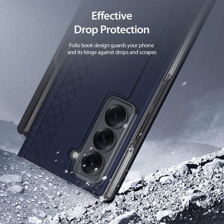 DUX DUCIS case BRIL with a stylus holder for SAMSUNG Z Fold SE/W25 blue