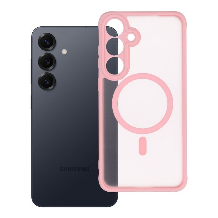 Etui na Samsung S25 PLUS Full Matte Mag Cover zgodne z MagSafe jasnoróżowy