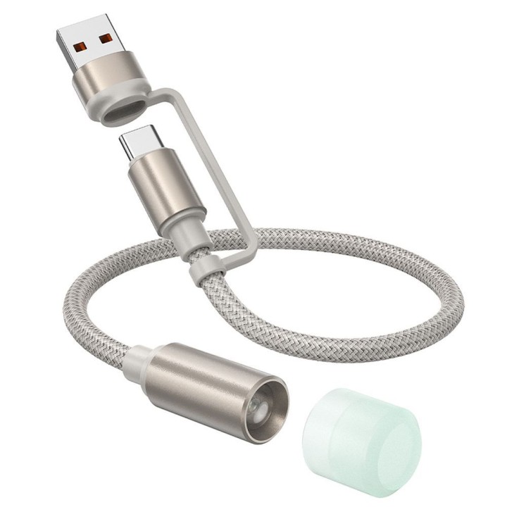 Cable USB A / USB C to LED light Hoco 0,3 m UA38C gold