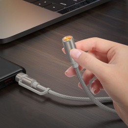 Cable USB A / USB C for lighter car Hoco 0,3 m UA38B gold