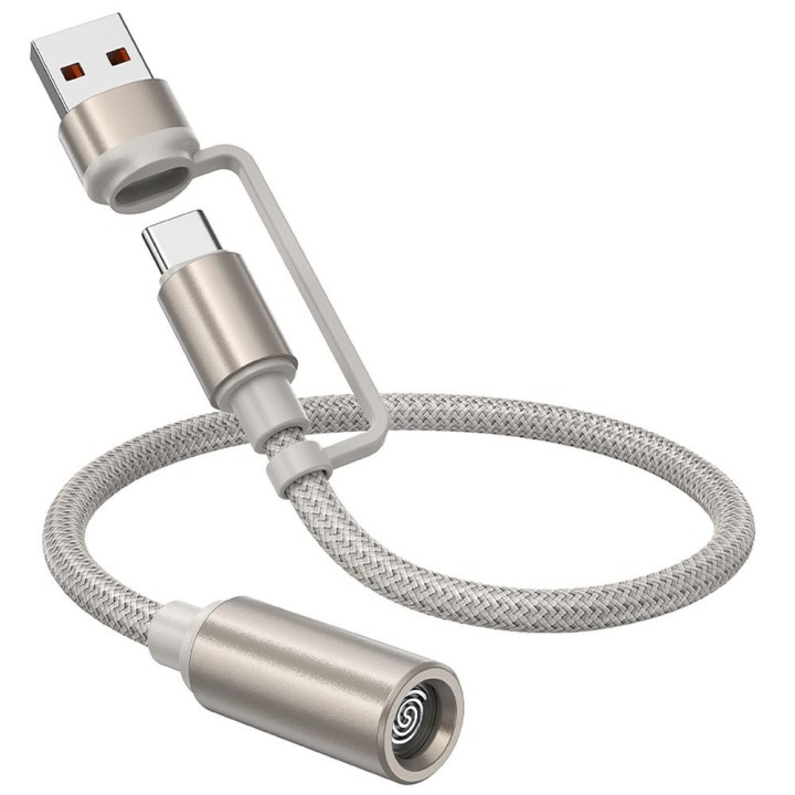 Cable USB A / USB C for lighter car Hoco 0,3 m UA38B gold