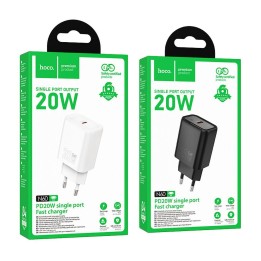 Wall charger for phone Hoco USB C QC PD 20W N60 white