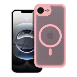 Case for iPhone 16e (SE 4 2025) / 17e Full Matte Mag Cover compatible with MagSafe light pink