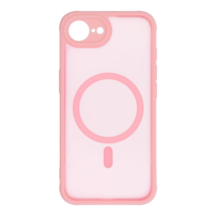 Case for iPhone 16e (SE 4 2025) / 17e Full Matte Mag Cover compatible with MagSafe light pink