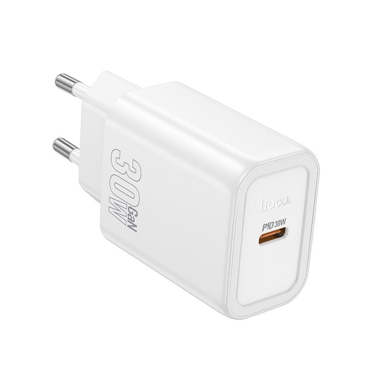 Wall charger for phone Hoco USB C QC PD 30W N62 white