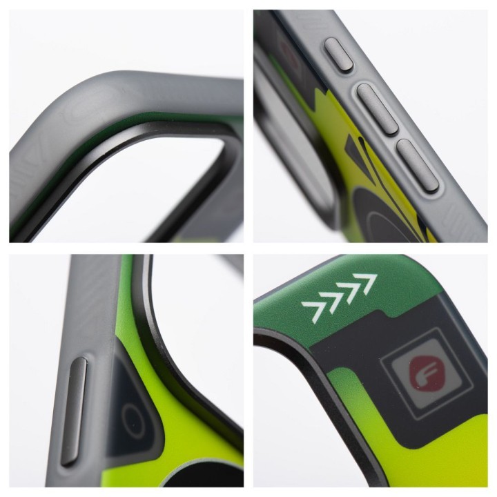 Чохол для Samsung S25 Forcell F-Protect Levels Dual Layer 4D technology сумісний з MagSafe Military Drop-Test cyber green