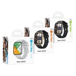 Smartwatch Hoco 1,96" AMOLED IP67 with function calls Y28 silver