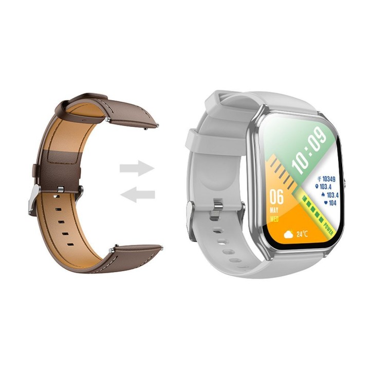 Smartwatch Hoco 1,96" AMOLED IP67 with function calls Y28 silver