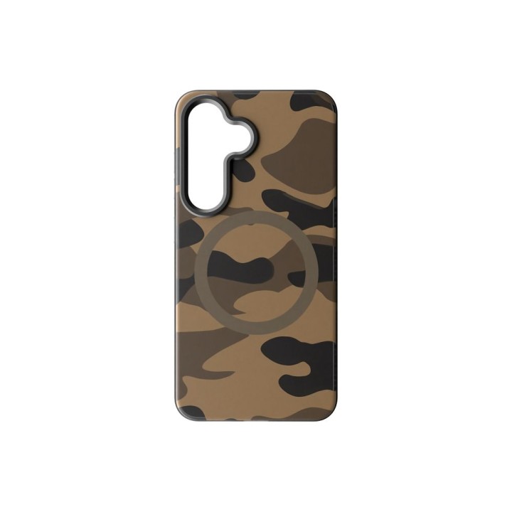 Чохол для Samsung S25 Forcell F-Protect Levels Dual Layer 4D technology сумісний з MagSafe Military Drop-Test desert camo