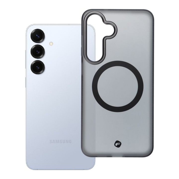Чехол для Samsung S25 PLUS Forcell F-Protect Levels Dual Layer 4D technology совместимый с MagSafe Military Drop-Test smoky