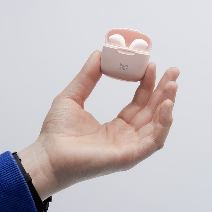 Wireless headphones in-ear Blue Star FI7 TWS powder pink