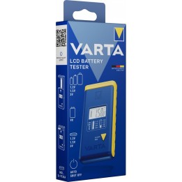 VARTA battery tester with display (AA, AAA, Type C, Type D, 9V, button cells) 893101111 blue