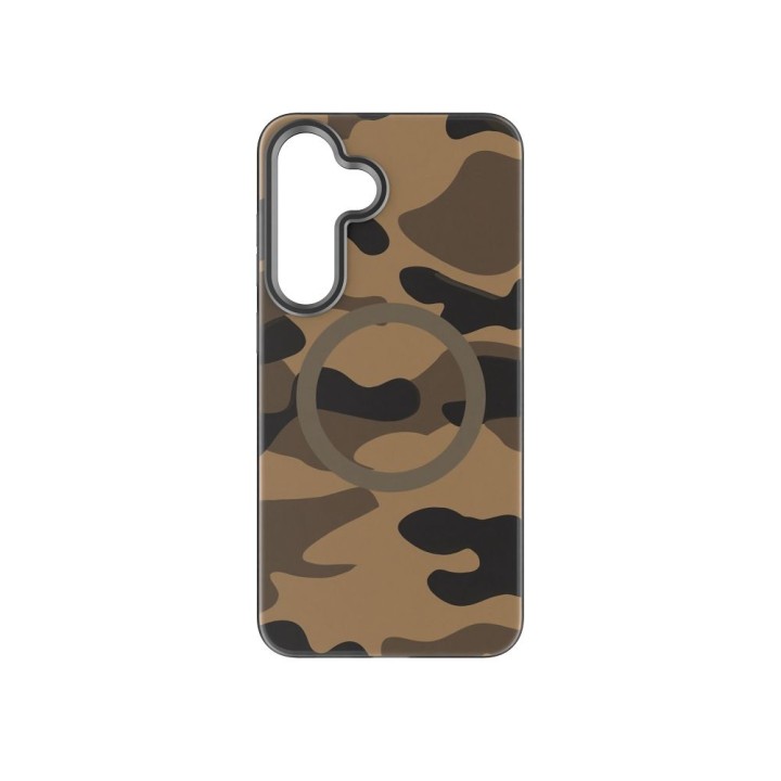 Case for Samsung S25 PLUS Forcell F-Protect Levels Dual Layer 4D technology MagSafe compatible Military Drop-Test desert camo