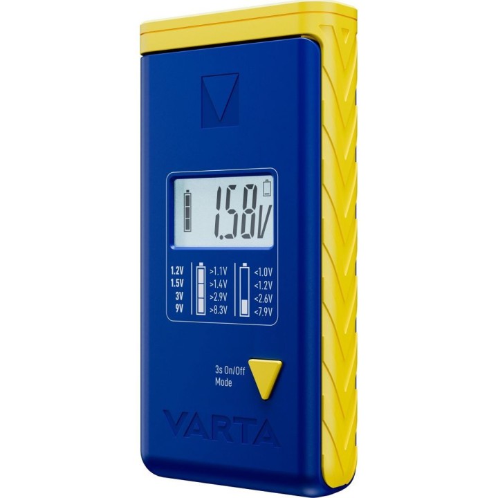 VARTA tester battery with display (AA, AAA, Type C, Type D, 9V, guzikowe) 893101111 blue