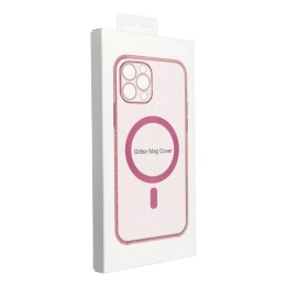 Case for Samsung S25 ULTRA Clear Mag Cover - Glitter (Str) compatible with MagSafe pink with glitter