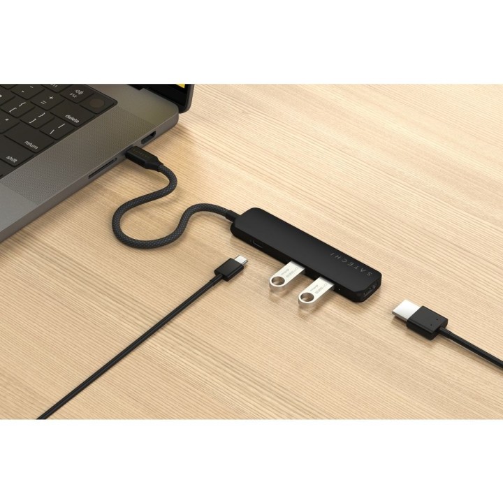 SATECHI адаптер HUB 4w1 Тип C ST-P4SK черный
