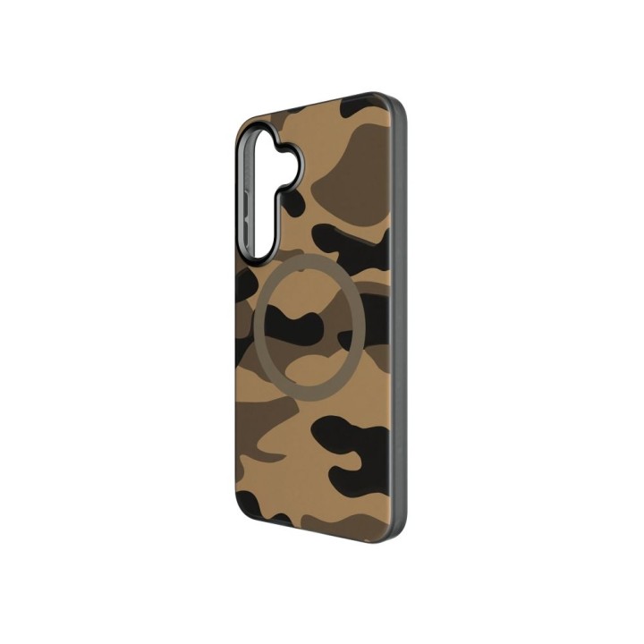 Case for Samsung S25 PLUS Forcell F-Protect Levels Dual Layer 4D technology MagSafe compatible Military Drop-Test desert camo
