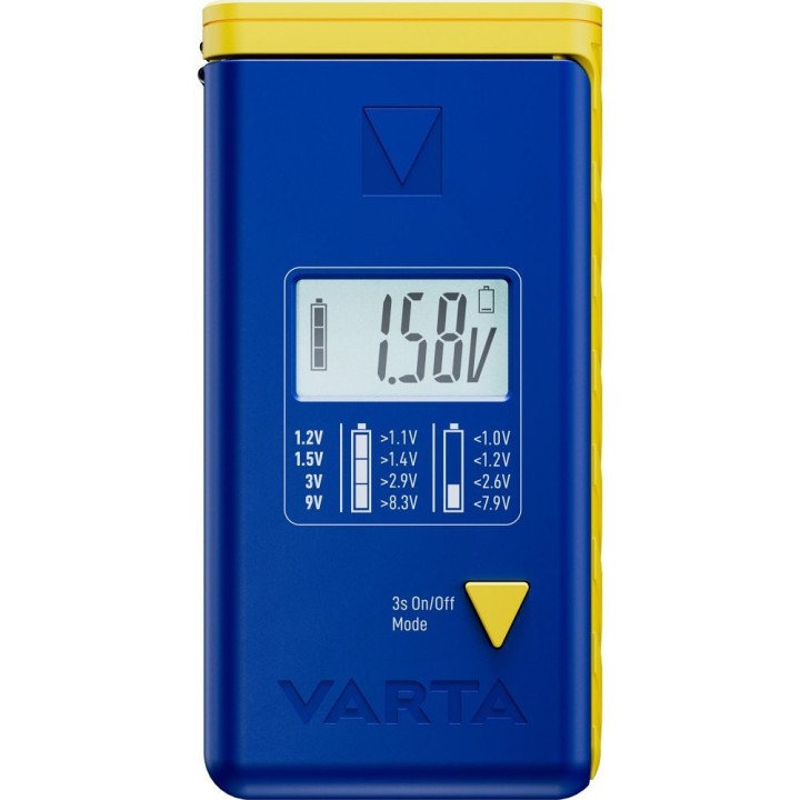 VARTA tester battery with display (AA, AAA, Type C, Type D, 9V, guzikowe) 893101111 blue