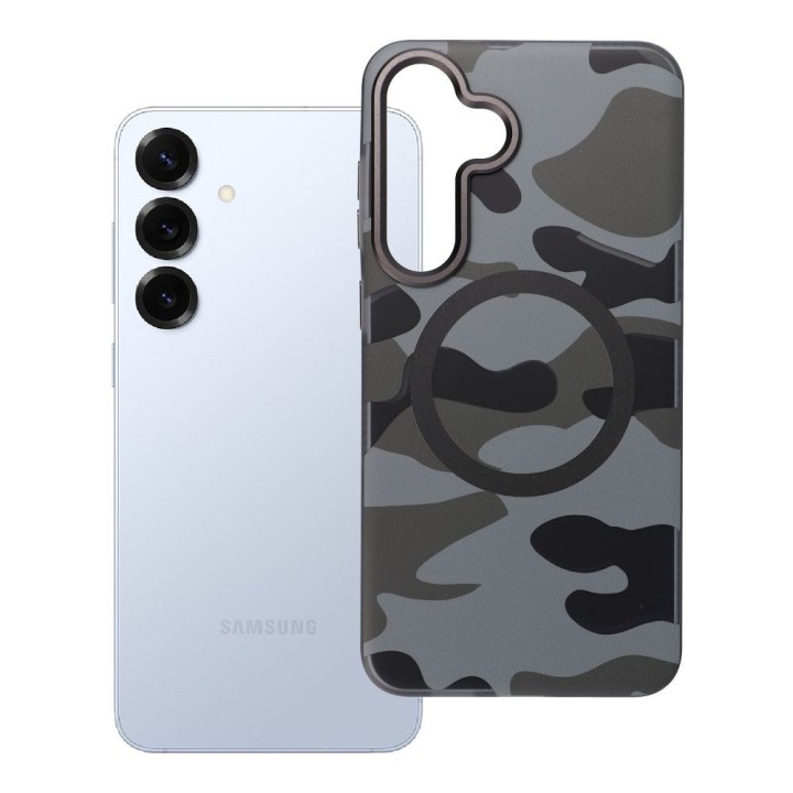 Etui na Samsung S25 PLUS Forcell F-Protect Levels Dual Layer 4D technology zgodne z MagSafe Military Drop-Test black camo