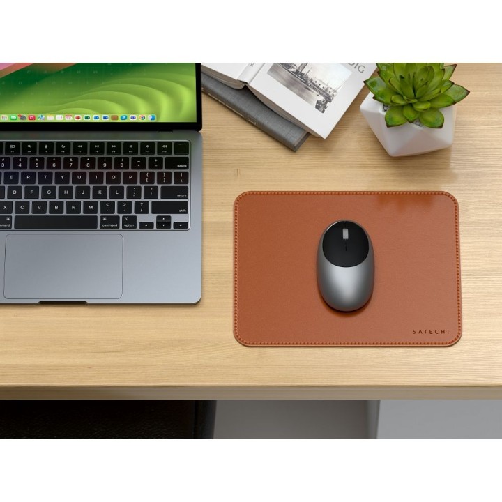 SATECHI mouse pad vegan leather ST-LMPN brown