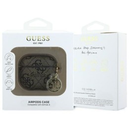 Чехол для наушников Guess для Apple AirPods 4 (PU 4G В / Charm) коричневый