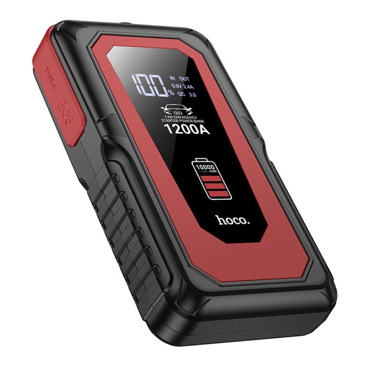Повербанк Hoco 10000 mAh 2,4A 18W із функцією запуску автомобіля QS3 чорний