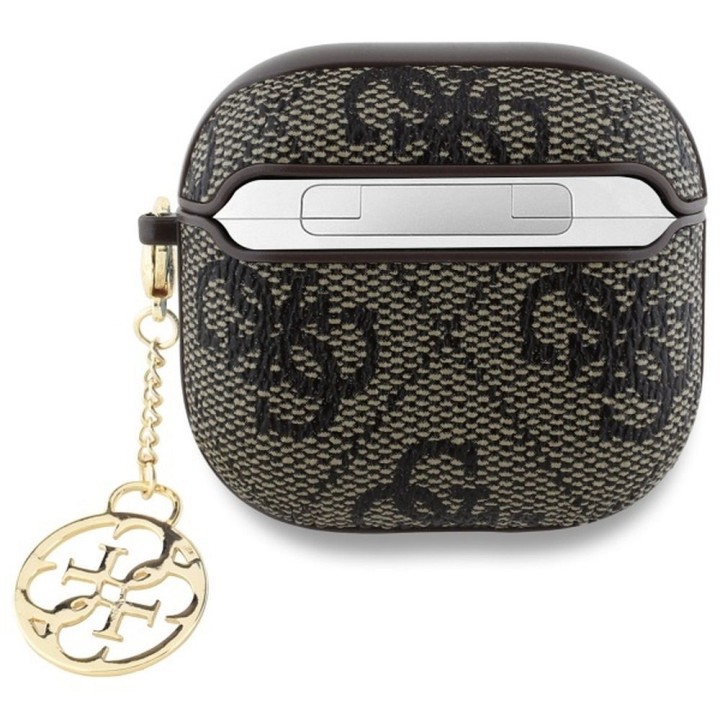 Чехол для наушников Guess для Apple AirPods 4 (PU 4G В / Charm) коричневый