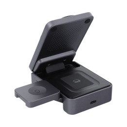 Бездротовий зарядний пристрій Forcell F-Energy 3w1 Flex Pro Qi2 сумісна з MagSafe (F-05) сріблястий