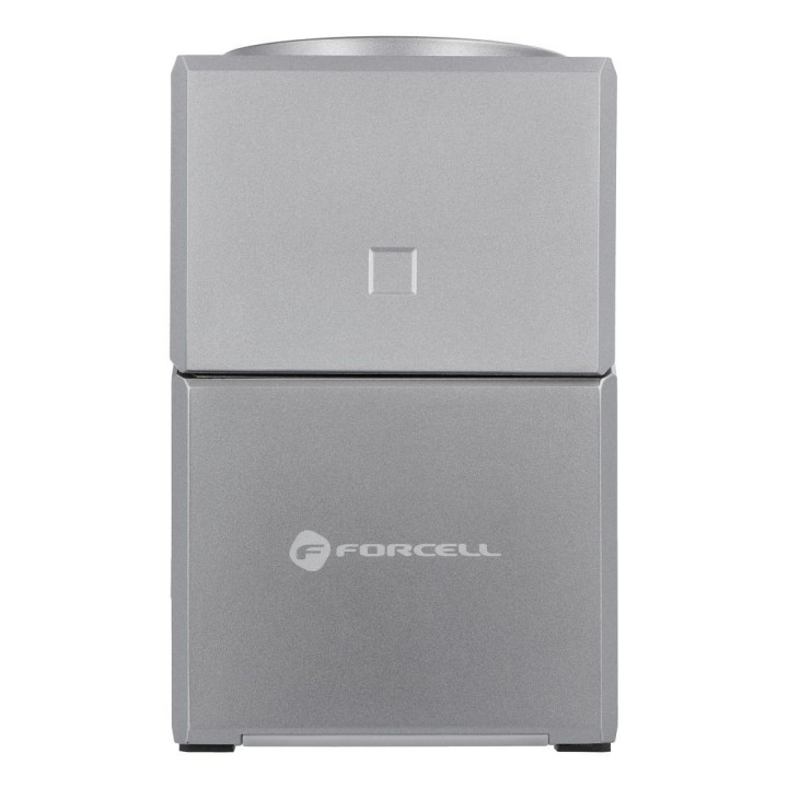 Ładowarka indukcyjna Forcell F-Energy 3w1 Rotation Cube Qi2 zgodna z MagSafe (F-06) srebrna 0INT
