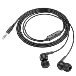 Наушники проводные вкладыши Jack 3,5 mm Hoco M124 черные