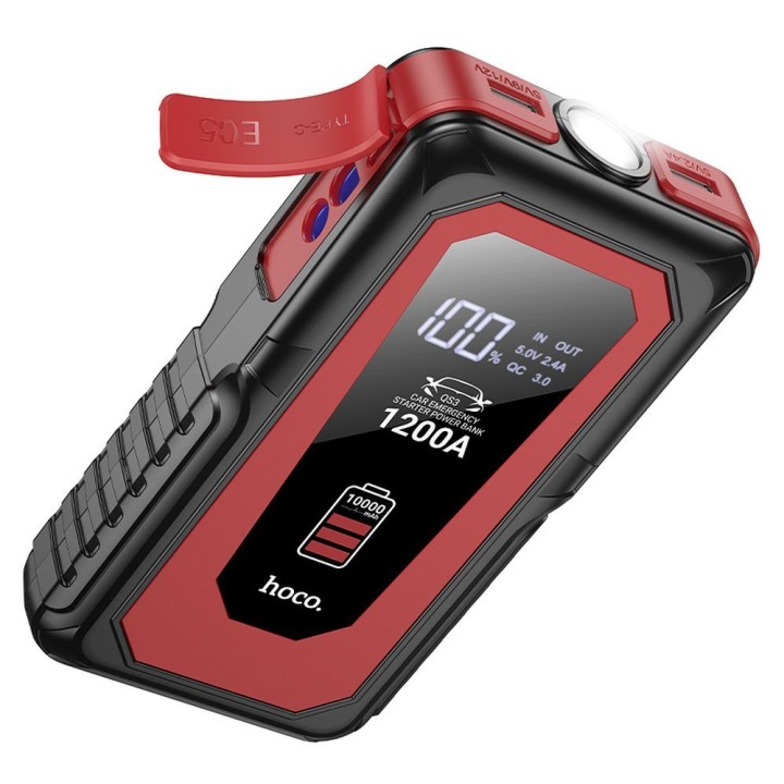 Повербанк Hoco 10000 mAh 2,4A 18W с функцией пуска автомобиля QS3 черный