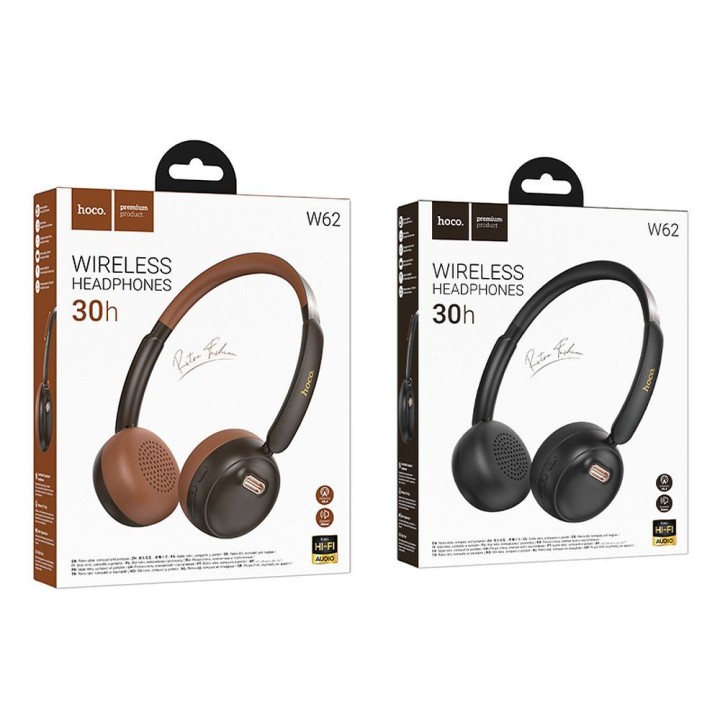 Wireless on-ear headphones Hoco W62 brown