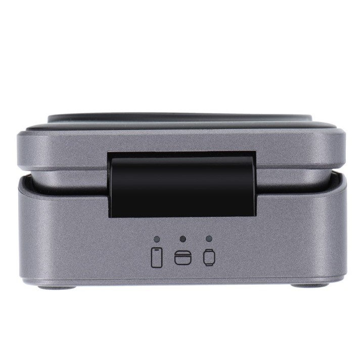 Wireless charger Forcell F-Energy 3-in-1 Flex Pro Qi2 compatible with MagSafe (F-05) silver