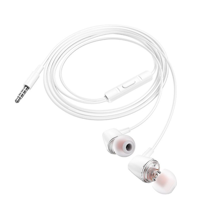 Headphones wired in-ear Jack 3,5 mm Hoco M107 white