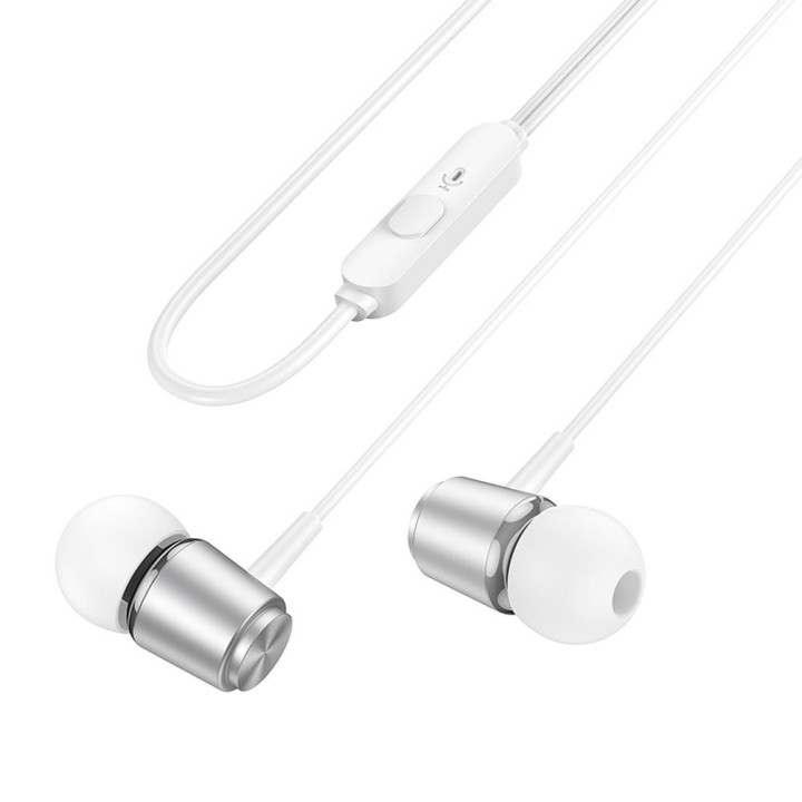 Headphones wired in-ear Jack 3,5 mm Hoco M108 silver