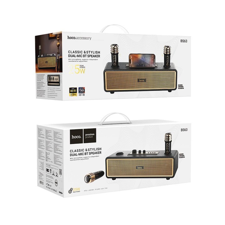 Karaoke set bluetooth 25W 6h Hoco BS63 black