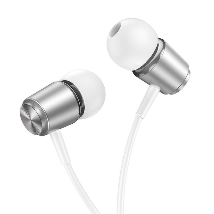 Headphones wired in-ear Jack 3,5 mm Hoco M108 silver